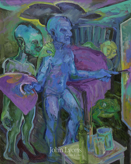 Artist with Obeahman | Oil on canvas | 77x97 cm